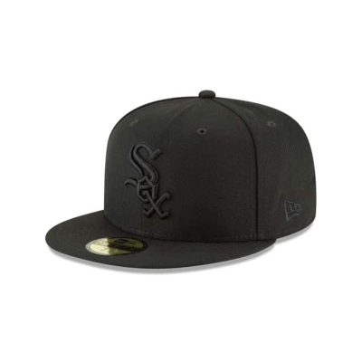 Chicago White Sox Gorra | New Era MLB Blackout Basic 59fifty Fitted Cap Mexico - Negros